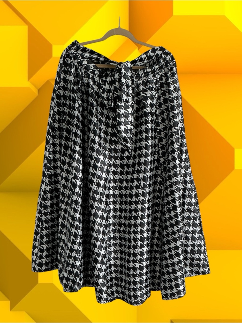 Truly 4 You High-Waist Houndstooth Women’s Midi Skirt Office Chic Skirt EUC- PXL - Picture 4 of 13